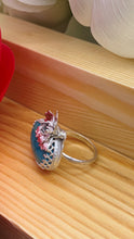 Load image into Gallery viewer, Fox Turquoise and sterling silver ring size 6