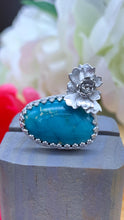 Load image into Gallery viewer, Fox Turquoise and sterling silver ring size 6