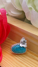 Load image into Gallery viewer, Fox Turquoise and sterling silver ring size 6