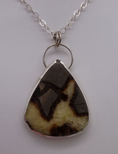 Septarian and Silver Necklace