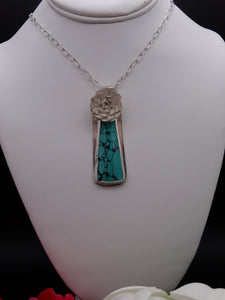 Hubei Turquoise and Silver Necklace