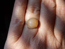 Load image into Gallery viewer, Peach Moonstone and silver ring size 6 1/2