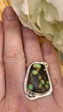 Load image into Gallery viewer, Hubei Turquoise and Silver Ring Size 7