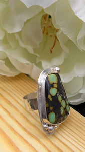 Hubei Turquoise and Silver Ring Size 7