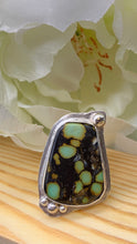 Load image into Gallery viewer, Hubei Turquoise and Silver Ring Size 7