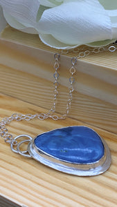 Blue Opal and Silver necklace