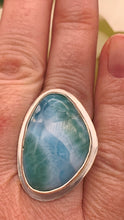 Load image into Gallery viewer, Larimar and Silver Ring Size 7 3/4