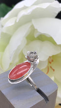 Load image into Gallery viewer, Rhodochrosite and Silver Ring Size 7 1/2 - 7 3/4