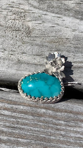 Fox Turquoise and sterling silver ring size 6