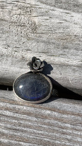 Labradorite and Silver Ring Size 8