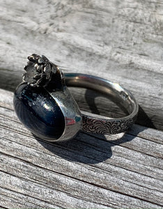 Kyanite and sterling silver ring size 7