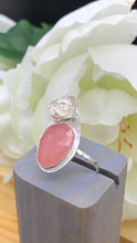 Load image into Gallery viewer, Guava Quartz and Silver Ring Size 9 1/4-9 1/2