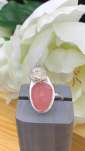 Load image into Gallery viewer, Guava Quartz and Silver Ring Size 9 1/4-9 1/2