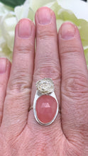 Load image into Gallery viewer, Guava Quartz and Silver Ring Size 9 1/4-9 1/2