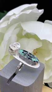 Midori Variscite and Silver Ring Size 6 3/4 - 7