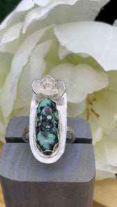 Midori Variscite and Silver Ring Size 6 3/4 - 7