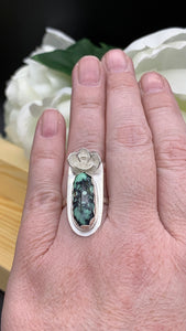 Midori Variscite and Silver Ring Size 6 3/4 - 7