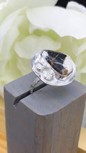 Load image into Gallery viewer, White Buffalo and silver Ring Size 8 3/4