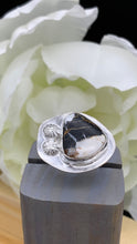 Load image into Gallery viewer, White Buffalo and silver Ring Size 8 3/4