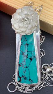 Hubei Turquoise and Silver Necklace